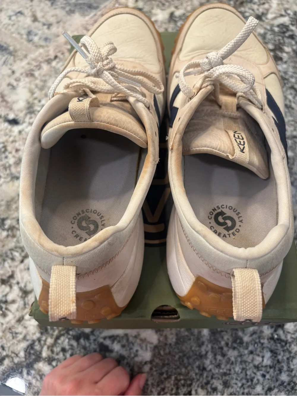Keen men’s sneaker KS86 LEA birch/star white size 11